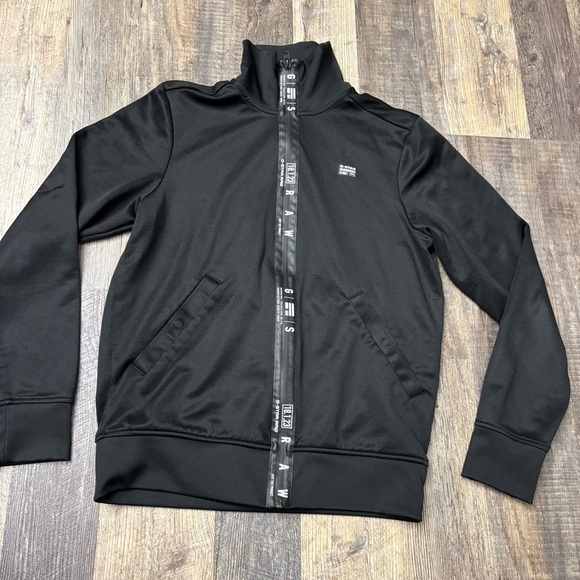 G-Star Aichesal Or Slim Tracktop Sweat zip up size Small black and white - Picture 3 of 15